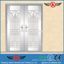 JK-SS9011 acero inoxidable de doble puerta de diseño de acero revestido puerta puerta exterior